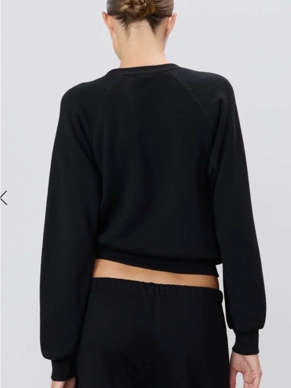 Eterne Black Crewneck Sweatshirt with Subtle Logo NWT - Picture 4 of 7